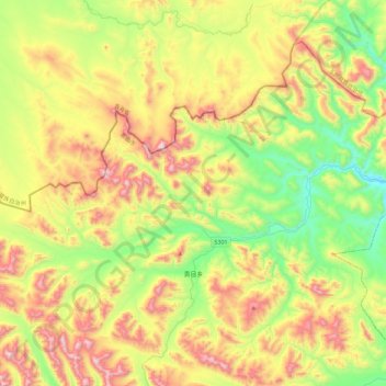 Gongri topographic map, elevation, terrain