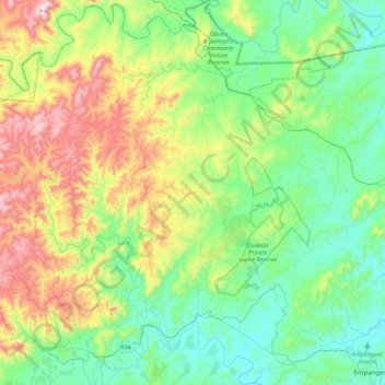 Ntambanana Local Municipality topographic map, elevation, terrain