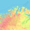 Finnmark topographic map, elevation, terrain