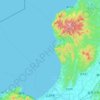 Ishikari topographic map, elevation, terrain