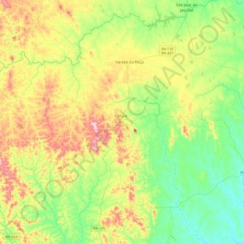Mairi topographic map, elevation, terrain