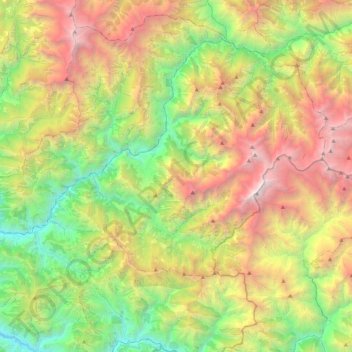 Aathbiskot topographic map, elevation, terrain