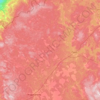 Пеновский муниципальный округ topographic map, elevation, terrain