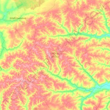 Сосковский район topographic map, elevation, terrain