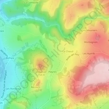 43800 topographic map, elevation, terrain