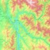 Muzaffarabad District topographic map, elevation, terrain