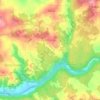 Miljevac topographic map, elevation, terrain