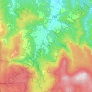 Lachlan topographic map, elevation, terrain