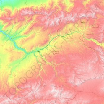 Jawand topographic map, elevation, terrain