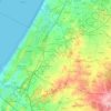 Hof Ashkelon Regional Council topographic map, elevation, terrain