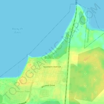 Rocky Point topographic map, elevation, terrain