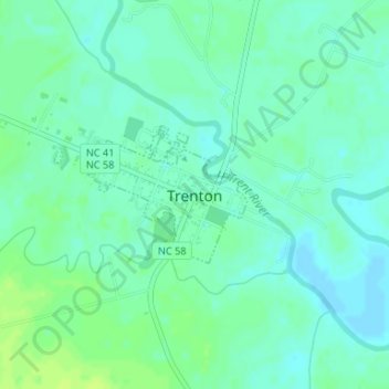 Trenton topographic map, elevation, terrain