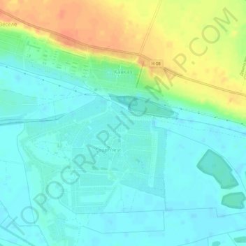 Kavkaz topographic map, elevation, terrain