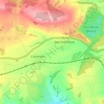 Cranmore topographic map, elevation, terrain