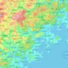 莆田市 topographic map, elevation, terrain