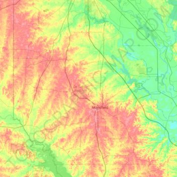 De Soto Parish topographic map, elevation, terrain