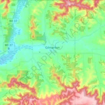 Town of Gilmanton topographic map, elevation, terrain