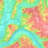 Miami Township topographic map, elevation, terrain