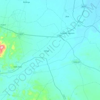 Zandam Nagogo topographic map, elevation, terrain