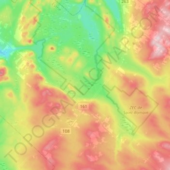 Stornoway topographic map, elevation, terrain