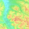 powiat rybnicki topographic map, elevation, terrain