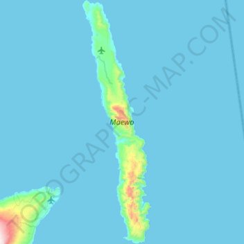 Maewo topographic map, elevation, terrain