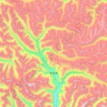 Dorje topographic map, elevation, terrain