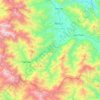 Trạm Tấu District topographic map, elevation, terrain