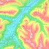 La Punt Chamues-ch topographic map, elevation, terrain