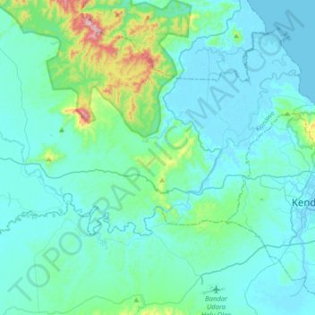 Sampara River topographic map, elevation, terrain