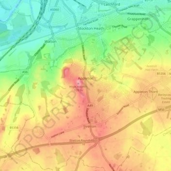 Appleton topographic map, elevation, terrain