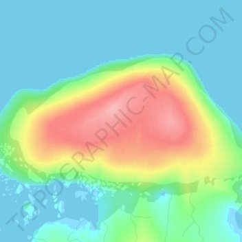 Arctic Ice Cap topographic map, elevation, terrain