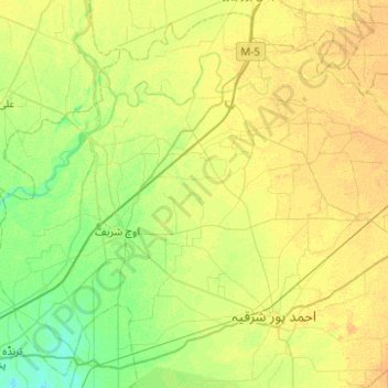 Ahmadpur East Tehsil topographic map, elevation, terrain