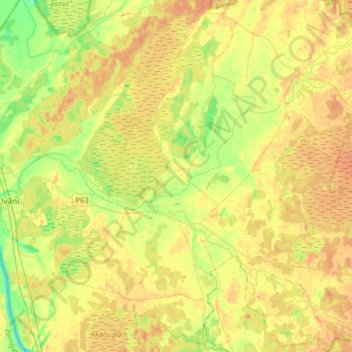 Rožupes pagasts topographic map, elevation, terrain