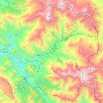 Choman topographic map, elevation, terrain