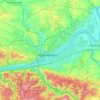 городской округ Красноярск topographic map, elevation, terrain