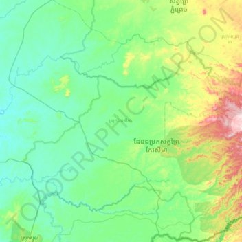 Kaev Seima topographic map, elevation, terrain