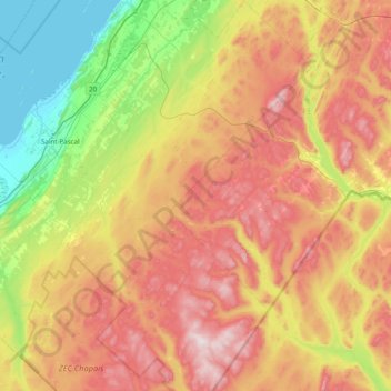 Picard topographic map, elevation, terrain