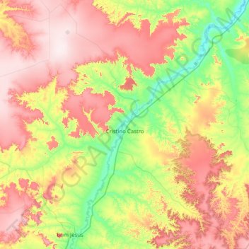 Cristino Castro topographic map, elevation, terrain