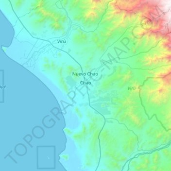Chao topographic map, elevation, terrain