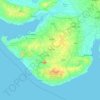 Kathiawar topographic map, elevation, terrain