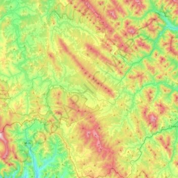 Koziova Rural Hromada topographic map, elevation, terrain