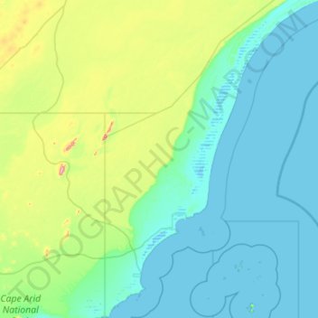 Israelite Bay Topographic Map, Elevation, Terrain