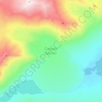 Canada Glacier topographic map, elevation, terrain
