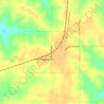 Clio topographic map, elevation, terrain