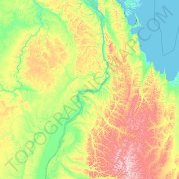 Булунский наслег topographic map, elevation, terrain