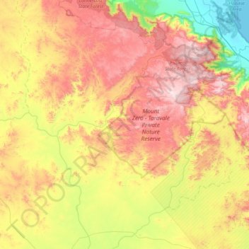 Paluma topographic map, elevation, terrain