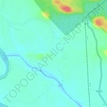 Sakri topographic map, elevation, terrain