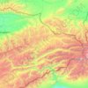 Ak-Suu District topographic map, elevation, terrain