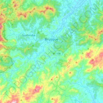 Brusque topographic map, elevation, terrain